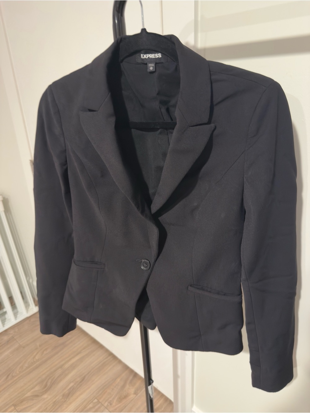 Express Women's Black One-Button Tailored Blazer